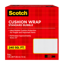 Scotch Bubble Cushion Wrap in Dispenser Box, 3/16