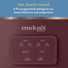 Crock-Pot 6qt Cook & Carry Programmable Slow Cooker Ceramic Lambrusco Red: 3 Settings, Dishwasher-Safe Parts, 210W