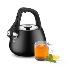 Cuisinart 2qt Stainless Steel Stovetop Kettle Matte Black CKS-25MBK: Whistling Tea Kettle, Large Handle, Flip-Up Spout