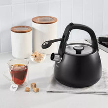 Cuisinart 2qt Stainless Steel Stovetop Kettle Matte Black CKS-25MBK: Whistling Tea Kettle, Large Handle, Flip-Up Spout