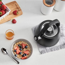 Cuisinart 2qt Stainless Steel Stovetop Kettle Matte Black CKS-25MBK: Whistling Tea Kettle, Large Handle, Flip-Up Spout