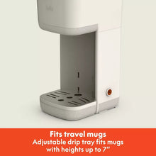 bella Single-Serve Coffee Maker Oatmilk: Drip Pod Coffee Maker, 14 oz Capacity, Automatic Shut-Off, Removable Drip Tray