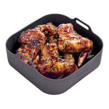 Gourmia Reusable 3pc Silicone Air Fryer Accessory Set with Basket Liner, Egg Bites Mold & Muffin Pan: Dishwasher-Safe, Hand Wash, Black, 1.49 lbs