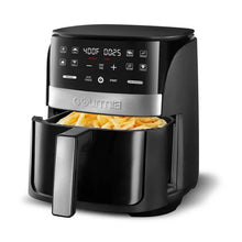 Gourmia Digital 3qt Air Fryer with Guided Cooking Prompts Black/Stainless Steel Finish
