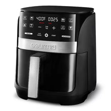 Gourmia Digital 3qt Air Fryer with Guided Cooking Prompts Black/Stainless Steel Finish