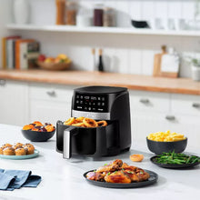 Gourmia Digital 3qt Air Fryer with Guided Cooking Prompts Black/Stainless Steel Finish