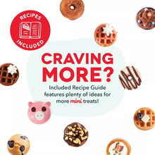 Dash MultiMaker Treat Maker System with Waffle Bite, Mini Donut, & Mini Cupcake Plates Cream: Nonstick, 7 Cavities, 800W