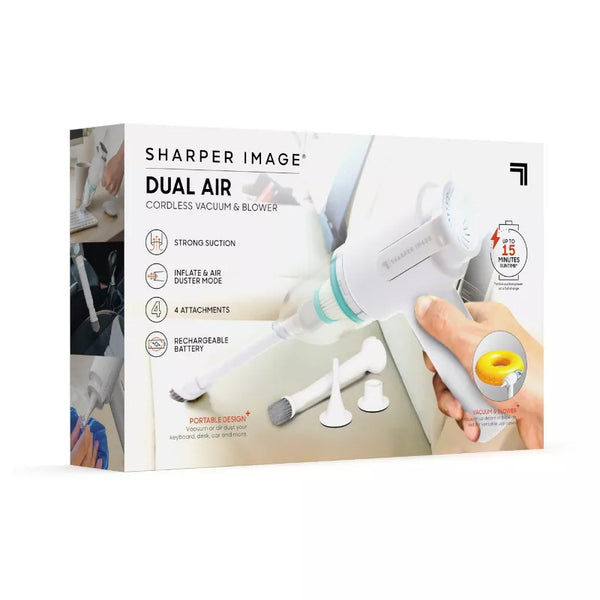 Sharper Image Dual Air Cordless Vacuum and Blower White