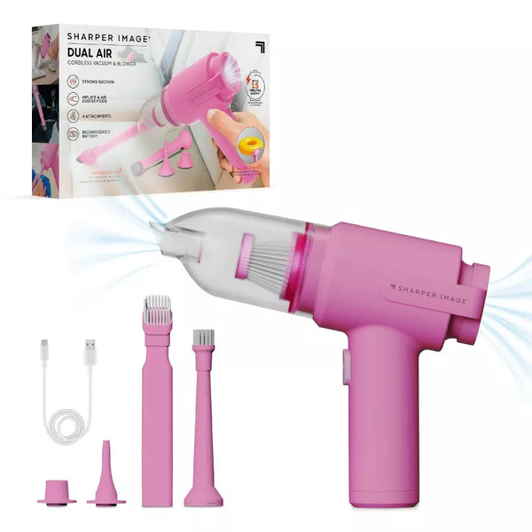 Sharper Image Dual Air Cordless Vacuum and Blower Pink