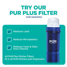 PUR Water Filter 8 Cup Slim Design Compact Water Pitcher Dispenser with 1 Fast Water Filter Violet