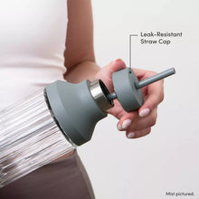 Beast Health Dual Cap Glass Hydration Bottle 25oz Cloud White