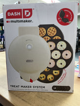 Dash MultiMaker Treat Maker System with Waffle Bite, Mini Donut, & Mini Cupcake Plates Cream: Nonstick, 7 Cavities, 800W