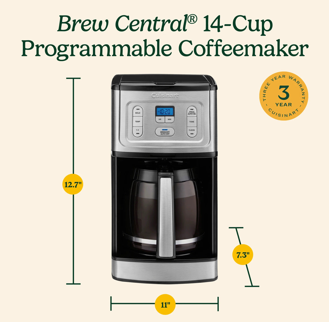 Cuisinart Brew Central 14-cup Programmable Coffee Maker- Retail $55