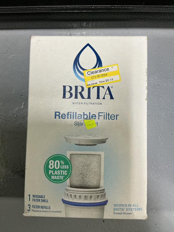 Brita Refillable Filter Starter Kit 3pk: Replacement Water Filters for Pitchers & Dispensers, Filters Chlorine (Please be advised that sets may be missing pieces or otherwise incomplete.)