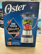 Oster 2-in-1 One Touch Blender - Stainless Steel: Glass Jar, 6 Speeds, Smoothies, Ice Crush, Dishwasher-Safe Parts