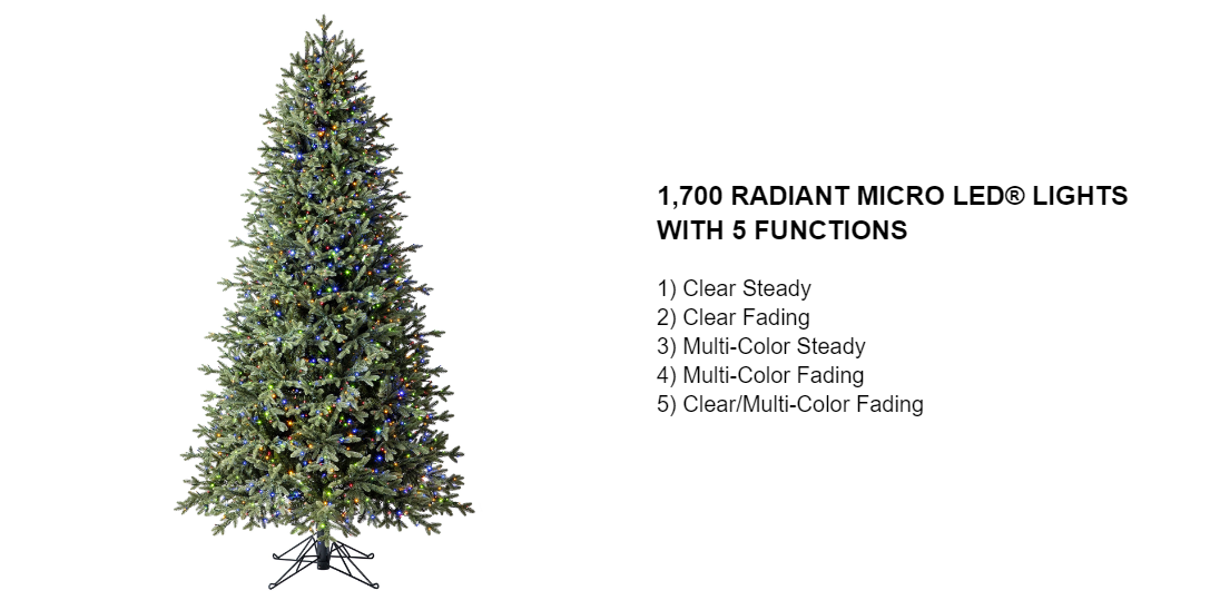 Costco - 7.5′ Pre-Lit Radiant Micro LED Artificial Christmas Tree