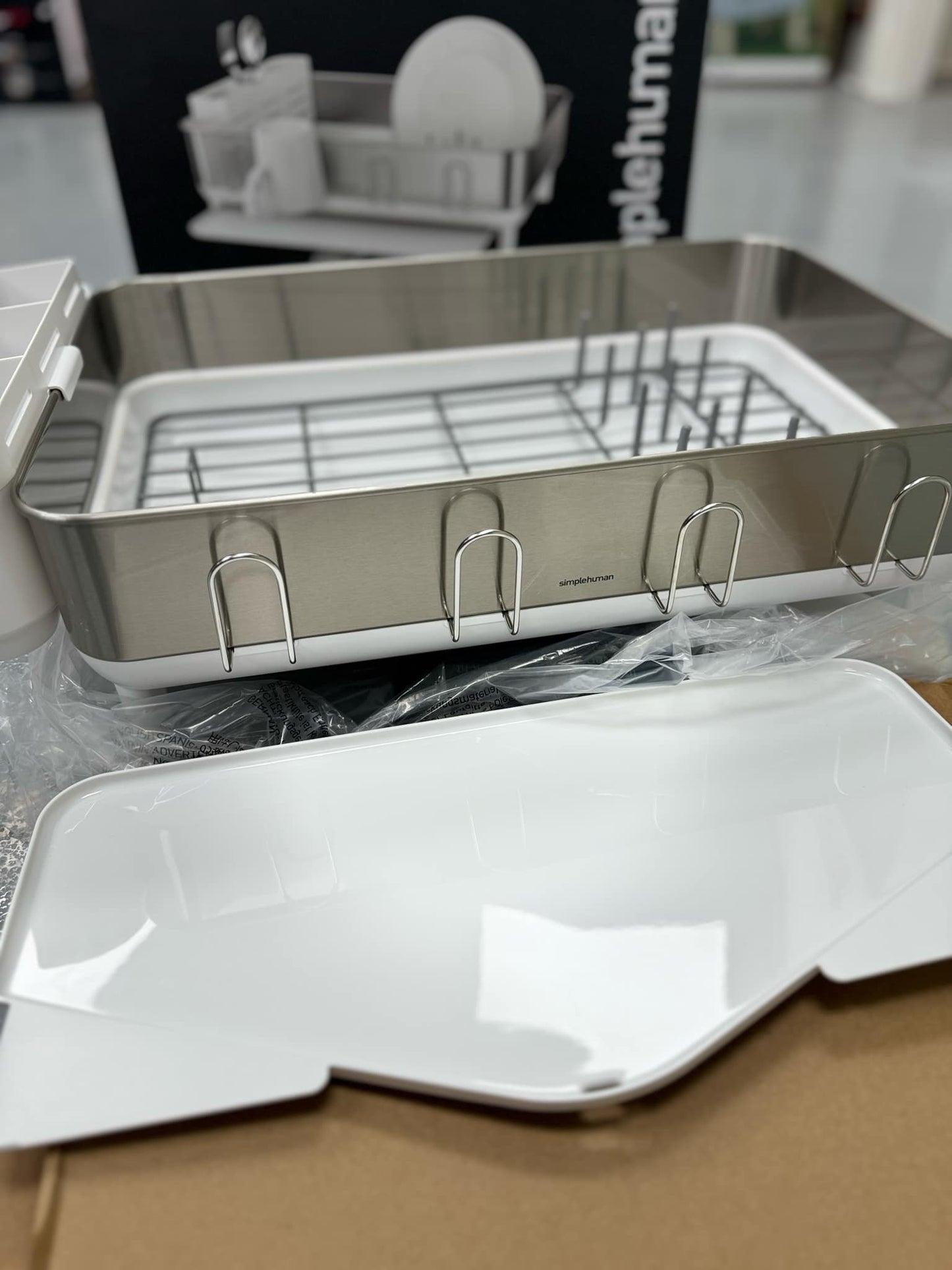 Simplehuman Stainless Steel Frame Dish Rack - Retail $59