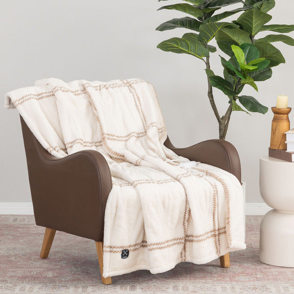 Berkshire Brewing Company Heated Luxe Faux Fur Throw